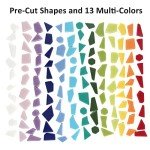 Youway Style Irregular Glass Mosaic Tiles for Crafts Bulk,200g Broken Mosaic Glass Pieces for Crafts, Perfect for Mosaic Art Crafting Supplies and DIY Mosaic Project