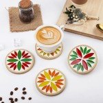 Youway Style Green Leaf Mosaic Tiles for Crafts Bulk,200g Petal Mosaic Glass Pieces,Flower Glass Tiles for DIY Garden Mosaic Making