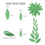 Youway Style Green Leaf Mosaic Tiles for Crafts Bulk,200g Petal Mosaic Glass Pieces,Flower Glass Tiles for DIY Garden Mosaic Making