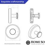 HOME SO Suction Cup Hooks for Shower, Bathroom, Kitchen, Glass Door, Mirror, Tile – Loofah, Towel, Coat, Bath Robe Hook Holder for Hanging up to 15 lbs – Waterproof, Matte Brushed Satin Gold (4-Pack)