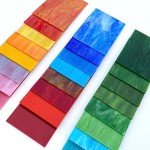 LITMIND 24 Sheets Vibrant Stained Glass Variety Pack – 6 x 4 Inch Tiffany Style Opaque Art Glass for Mosaic & DIY Crafts