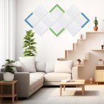 Soaoo Square Glass Mirror Tiles 6 Inch Square Mirror Mosaic Panels Glass Tile Craft for DIY Crafts Projects Supplies Decoration Centerpieces Home Wall Table Ceiling Decor(30 Pcs)