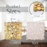 Blujellyfish Gold Penny Round Shower Floor Tiles