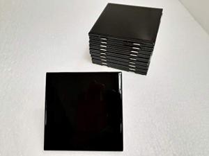 Black Ceramic Shower Floor Tile 4.25 Inch