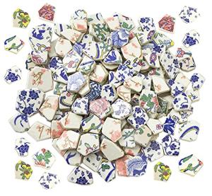 Lanyani Irregular Blue and White Ceramic Mosaic Tiles