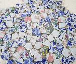 Lanyani Irregular Blue and White Ceramic Mosaic Tiles