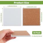 30 Pcs 4x4 Inch Blank Ceramic Coasters