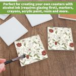 30 Pcs 4x4 Inch Blank Ceramic Coasters