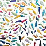 Iridescent Ceramic Mosaic Tiles for DIY Crafts
