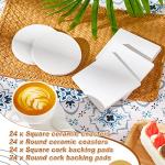Zopeal 96 Pcs Ceramic Tiles for DIY Crafts