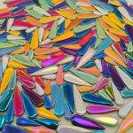 Iridescent Ceramic Mosaic Tiles for DIY Crafts