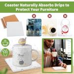 30 Pcs 4x4 Inch Blank Ceramic Coasters
