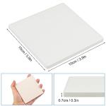 60 Blank 4-Inch Ceramic Coasters for DIY Crafts