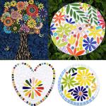 Iridescent Ceramic Mosaic Tiles for DIY Crafts