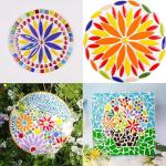 Iridescent Ceramic Mosaic Tiles for DIY Crafts