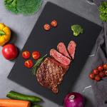 Black Slate Tile Set for Serving and Display