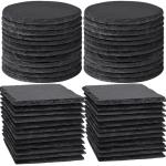 Handmade Slate Coasters Set - 36 Pieces