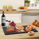 Black Slate Tile Set for Serving and Display