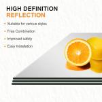 Delma Frameless Glass Wall Mirror Tiles, 4PCS