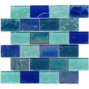 Glass Mosaic Tile Sheets for Shower and Kitchen