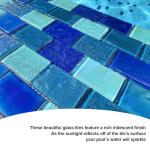 Glass Mosaic Tile Sheets for Shower and Kitchen