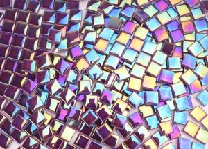 Purple Iridescent Mosaic Tiles for DIY Projects