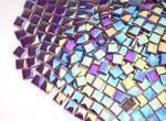 Purple Iridescent Mosaic Tiles for DIY Projects