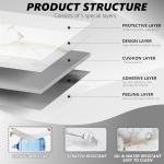 10-Pack Waterproof Marble Peel and Stick Tiles