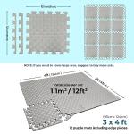 Interlocking EVA Foam Gym Floor Tiles - 12 Sqft