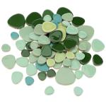 Green Pebble Ceramic Mosaic Tiles for DIY Projects