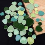 Green Pebble Ceramic Mosaic Tiles for DIY Projects