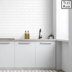 White Long Hexagon Peel and Stick Tile Set