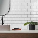 Glossy White Peel and Stick Subway Tile 100-Piece