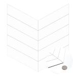 SUNWINGS Peel and Stick Chevron Shower Tile, 10 Sheets