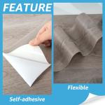Peel and Stick Wood Look Shower Floor Tiles