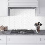 SUNWINGS Peel and Stick Chevron Shower Tile, 10 Sheets