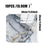 Marble Peel and Stick Shower Floor Tiles - 10pcs