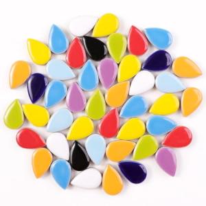 Colorful Ceramic Teardrop Mosaic Tiles for DIY