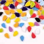 Colorful Ceramic Teardrop Mosaic Tiles for DIY
