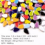 Colorful Ceramic Teardrop Mosaic Tiles for DIY