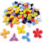 Colorful Ceramic Teardrop Mosaic Tiles for DIY