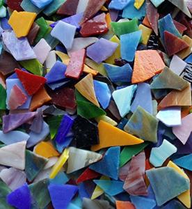 Lanyani Assorted Stained Glass Mosaic Tiles 1kg