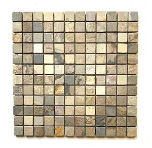 1x1 Harmony Slate Tumbled Mosaic Tile