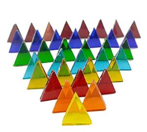 Bright Stained Glass Triangle Mosaic Shower Tiles