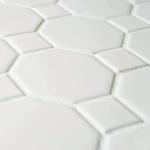 Tenedos 12x12 Matte White Octagon Mosaic Tile