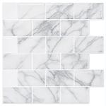 Art3d Gray Marble Peel and Stick Shower Tile