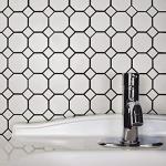 Tenedos 12x12 Matte White Octagon Mosaic Tile