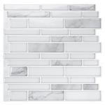 Art3d Peel and Stick White Marble Wall Tiles
