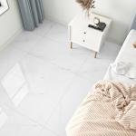 White Marble Peel and Stick Floor Tiles - 20 PCS