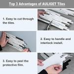 AULIGET White Marble Peel and Stick Wall Tiles